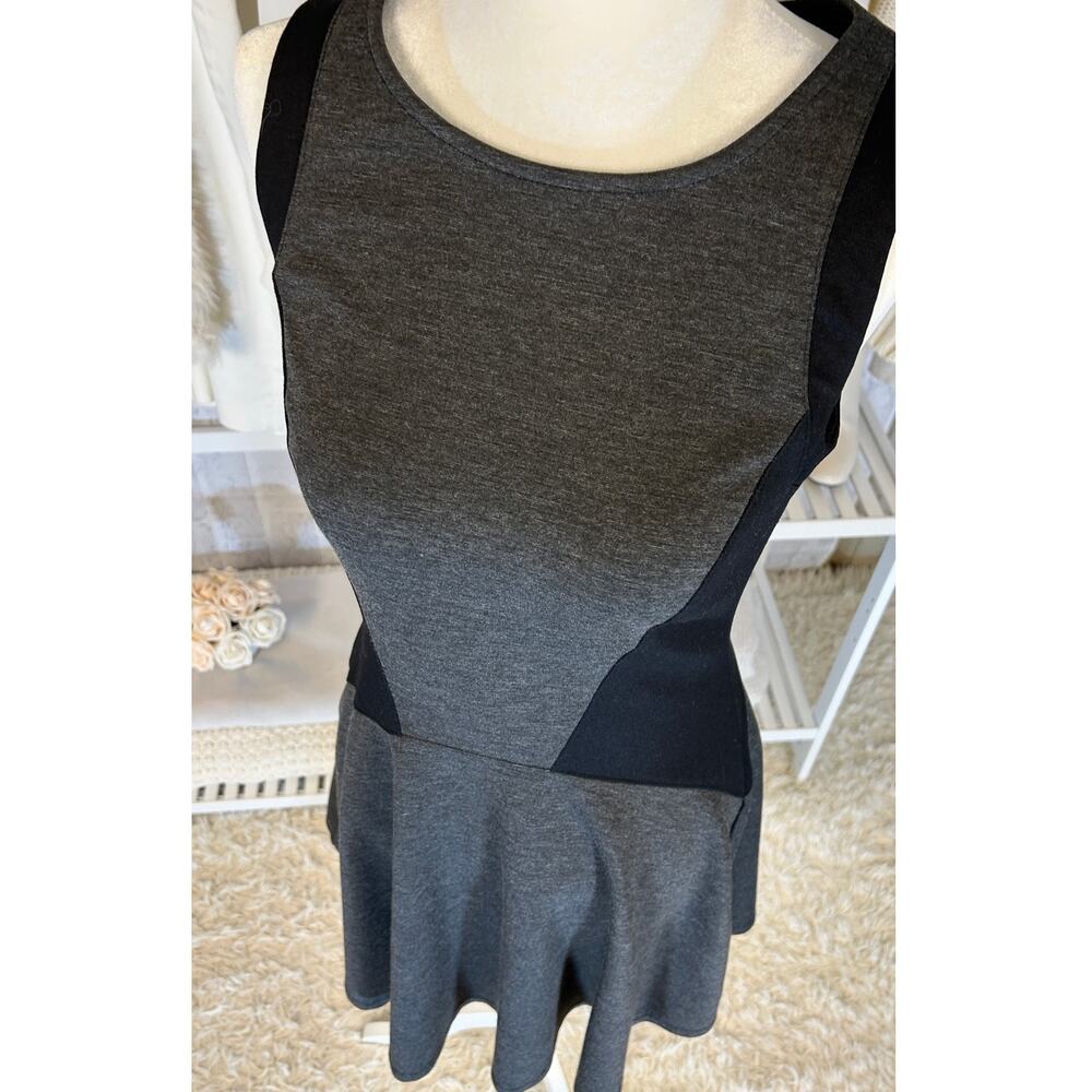 Mossimo Women's Size XS Black & Gray Colorblock Fit & Flare Skater Dress #0213 - Picture 5 of 8